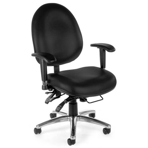 Ergonomická otočná kancelárska stolička z umelej kože