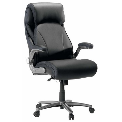 Veľká a vysoká kancelárska kožená kancelárska stolička Sauder Gruga