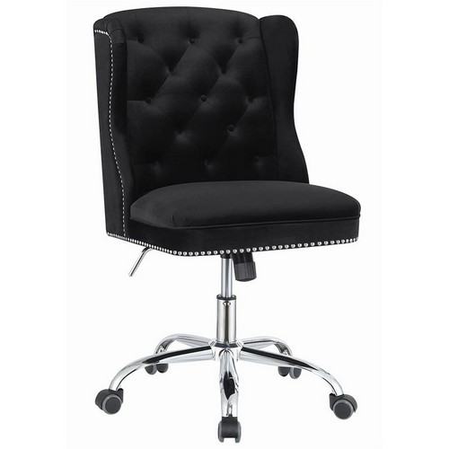 Coaster Velvet Tufted Otočná nastaviteľná kancelárska stolička