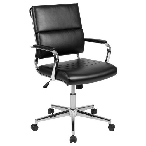 Kovová Leathersoft otočná kancelárska stolička